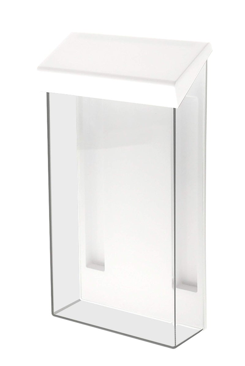 Marketing Holders Outdoor Brochure Holder Box Clear with White Lid Holds 4" x 9" Trifolds Real Estate Sheets Pamphlets Menus for Sign Store Front Display Take One Caddy - Image 2